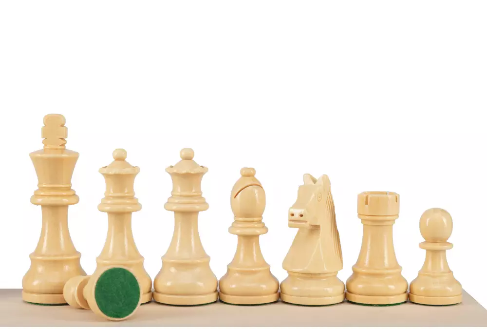 Zestaw szachowy | Figury szachowe German 5+ | Król 98 mm | Szachownica zwijana Mahoniowa